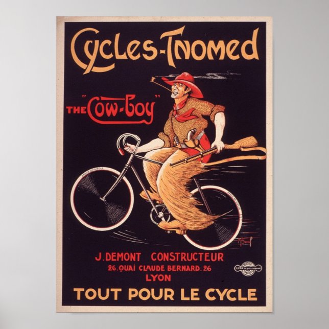 Cycles getnomed Vintage französische Werbung Poster (Vorne)