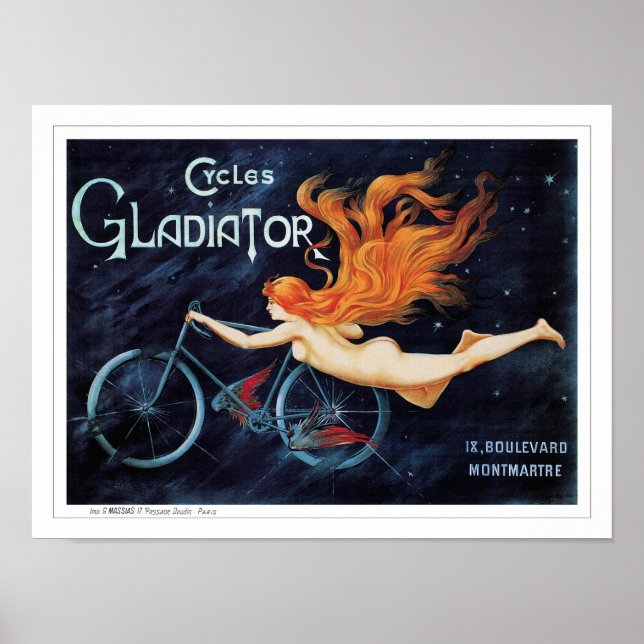 Cycles Gladiator Vintag Bicycles - George Massias Poster (Vorne)
