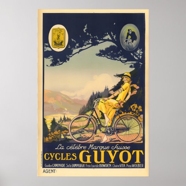 Cycles Guyot Vintage Fahrradposter Poster (Vorne)