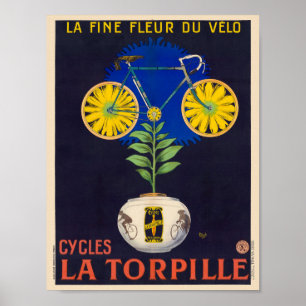 Cycles La Torpille Affiche Vintage 1923