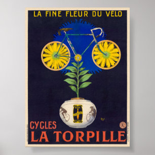 Cycles La Torpille Poster vintage 1923