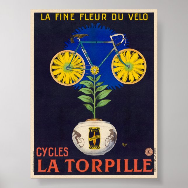 Cycles La Torpille Poster vintage 1923 (Devant)