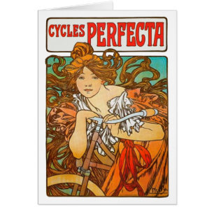 Cycles Perfecta, Alphonse Mucha Art Nouveau