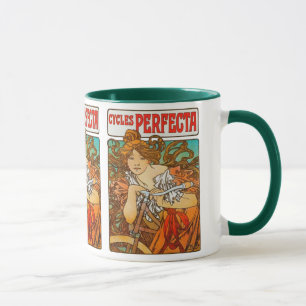 Cycles Perfecta, Alphonse Mucha Jugendstil Tasse