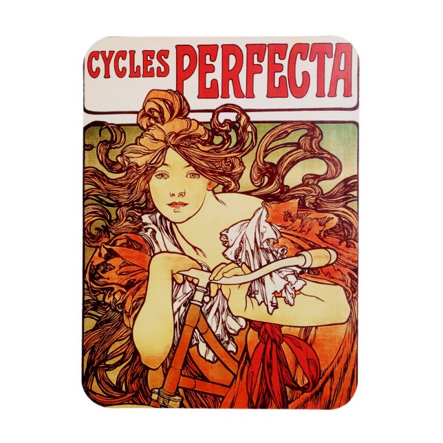 Cycles Perfecta von Alphonse Mucha Magnet (Vertikal)