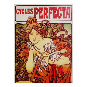 Cycles Perfecta von Alphonse Mucha Poster
