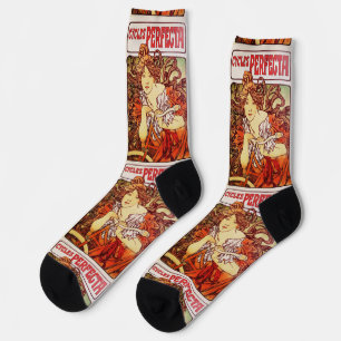 Cycles Perfecta von Alphonse Mucha Socken