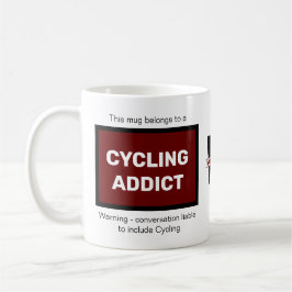 Cycling Addict Add Your Name Monogram Initial Kaffeetasse