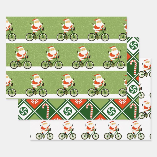 Cycling Bicycle Holiday Gift Geschenkpapier Set (Set)
