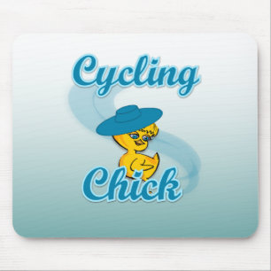 Cycling Chick #3 Mousepad