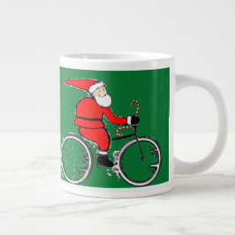 Cycling Christmas Holiday Jumbo-Tasse