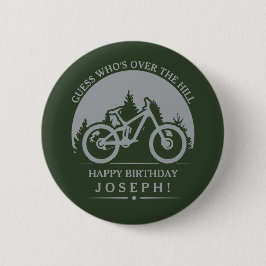 Cycling Cyclist Happy Birthday Personalized Button