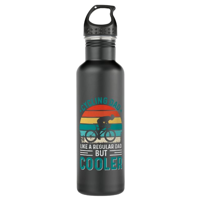 Cycling Dad Edelstahlflasche (Vorderseite)