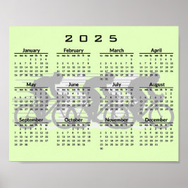 Cycling Design 2025 Calendar Poster