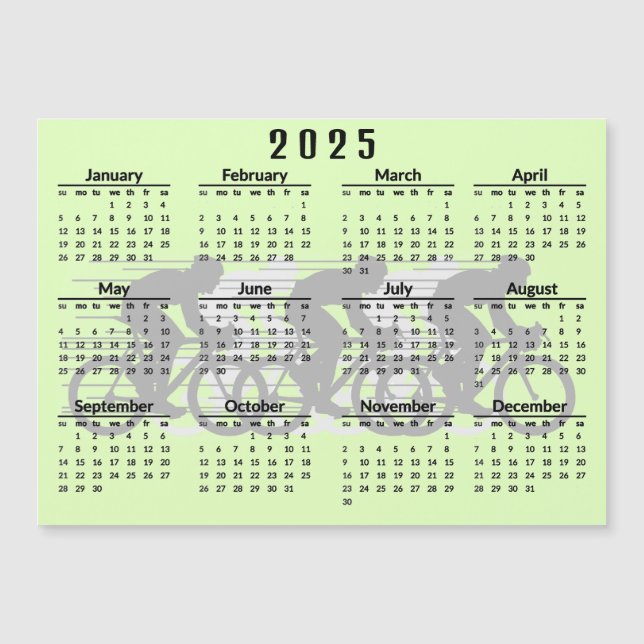 Cycling Design 2025 Kalender Magnetkarte (Vorderseite)