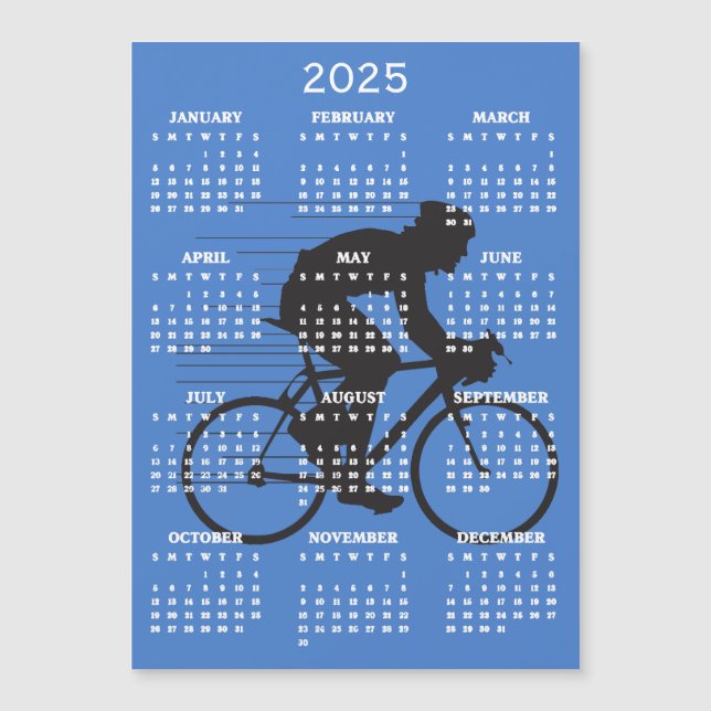 Cycling Design 2025 Kalender Magnetkarte (Vorderseite)