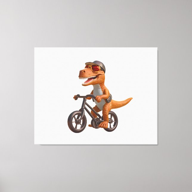 Cycling DINOSAUR  T-REX Leinwanddruck (Vorderseite)