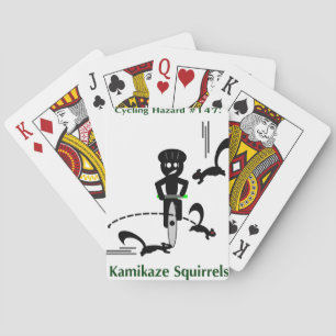 Cycling-Gefahr: Kamikaze-Eichhörnchen Spielkarten