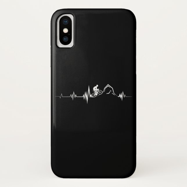 Cycling Heartbeat Racing Bicycle Mountain Bike Case-Mate iPhone Hülle (Rückseite)