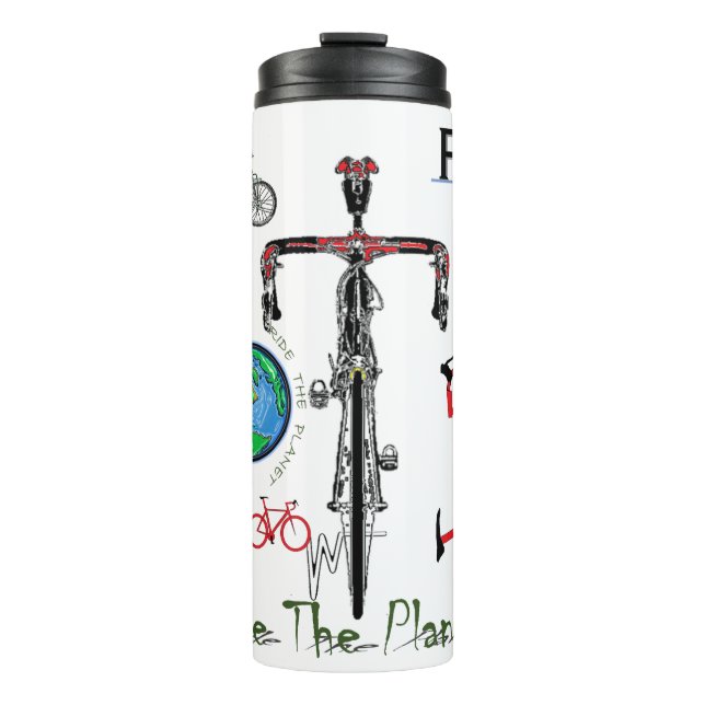 Cycling-Inspiriert Tumbler Thermosbecher (Vorderseite)