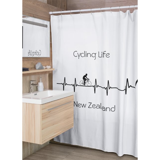 Cycling Life, Neuseeland anpassbar Duschvorhang (Von Creator hochgeladen)