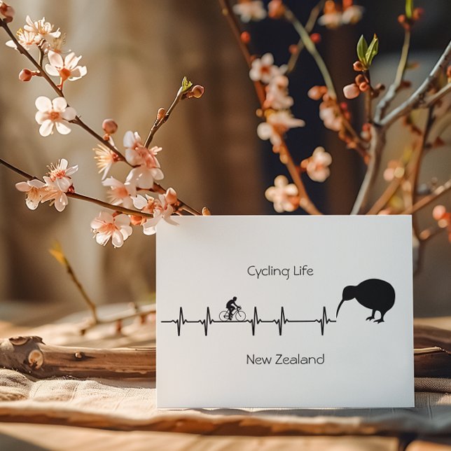 Cycling Life, Neuseeland anpassbar Feiertagspostkarte (Von Creator hochgeladen)