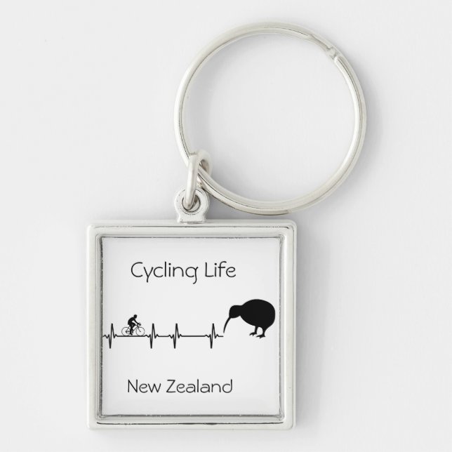 Cycling Life, Neuseeland anpassbar Schlüsselanhänger (Vorne)