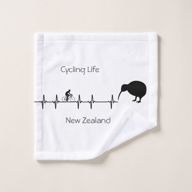 Cycling Life, Nouvelle-Zélande personnalisable (Gant de toilette)