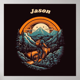 Cycling Life, Retro anpassbar Poster