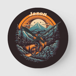 Cycling Life, Retro anpassbar Runde Wanduhr