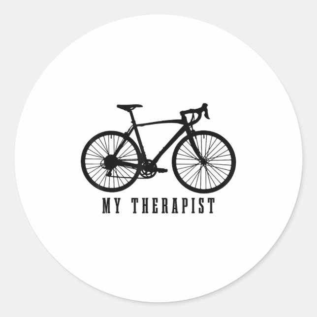 Cycling My Therast Funny Road Bike  Runder Aufkleber (Vorderseite)