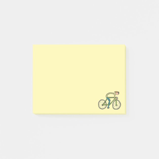 Cycling Stickman Post-it Klebezettel (Vorderseite)