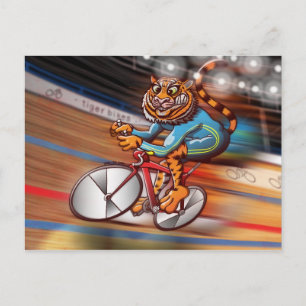 Cycling Tiger Postkarte