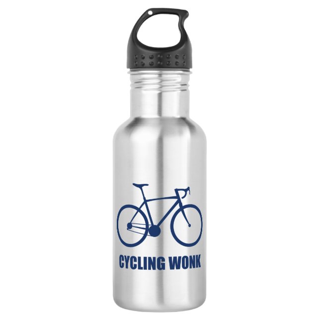 Cycling Wonk Edelstahlflasche (Vorderseite)