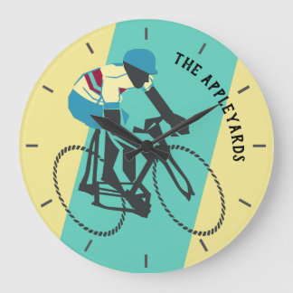 Cyclist #3 große wanduhr