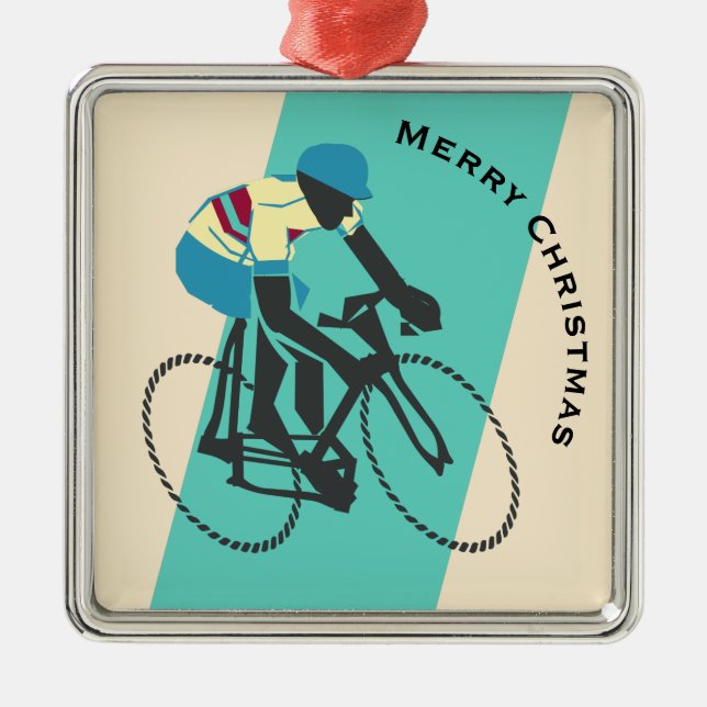 Cyclist #3 ornament aus metall (Vorne)