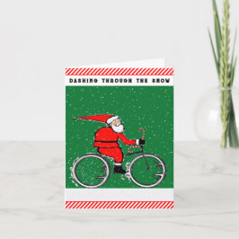 Cyclist Christmas Feiertagskarte
