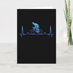 Cyclist Cycle Cycling Heartbeat-Geschenk Karte