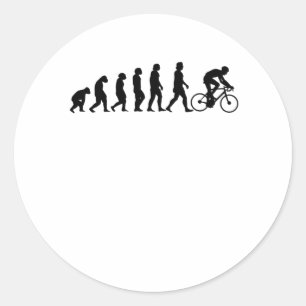 Cyclist Evolution Bike Cycling Geschenk Runder Aufkleber