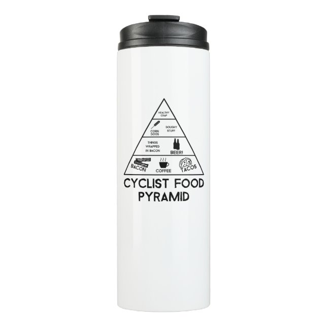 Cyclist Food Pyramide Thermosbecher (Vorderseite)