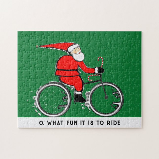 Cyclist Holiday Geschenk Jigsaw Puzzle (Horizontal)