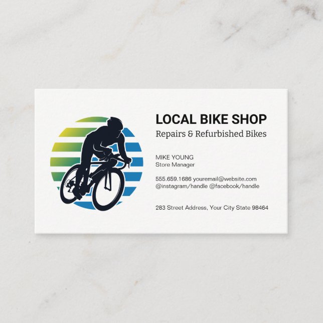 Cyclist-Logo | Bike Shop Terminkarte (Vorderseite)