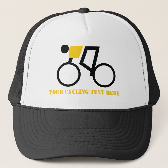 Cyclist riding his bicycle custom truckerkappe (Vorderseite)