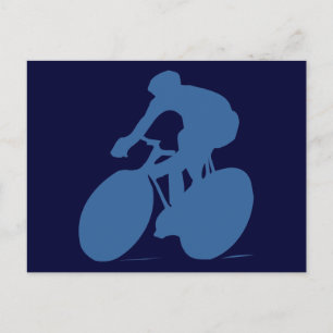 Cyclist-Silhouette-Postkarten Postkarte