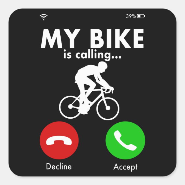 Cyclist Sprichwort Cycling Geschenkidee Quadratischer Aufkleber (Vorderseite)
