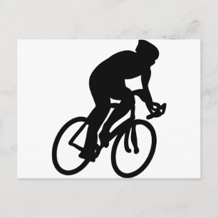 cyclist tour de france racing bike postkarte