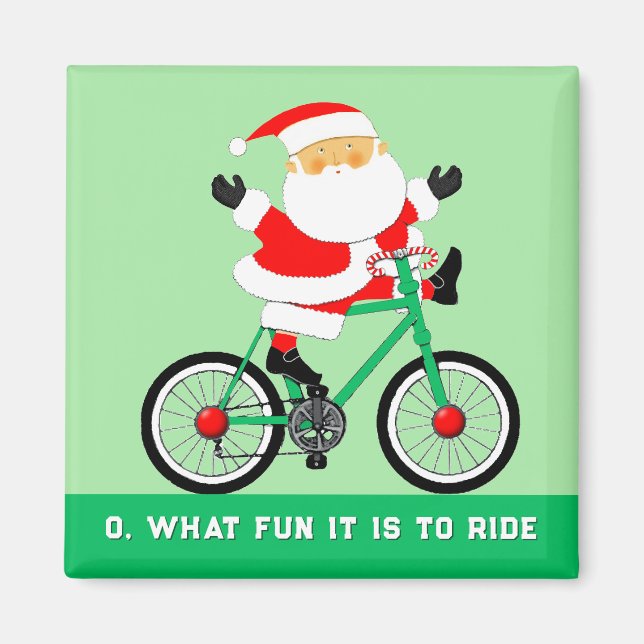 Cyclist Weihnachtsgeburten-Kleine Geschenke Magnet (Vorne)