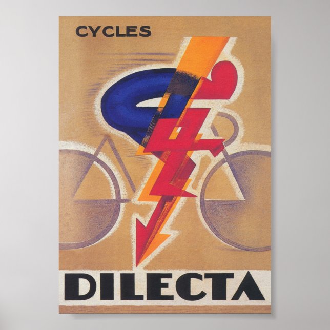 Cycliste, Art Déco, Poster vintage cycliste (Devant)