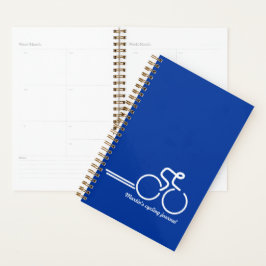 Cycliste / journal d'entraînement sportif bleu bla