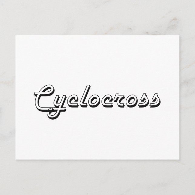 Cyclocross Classic Retro Design Postkarte (Vorderseite)